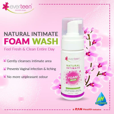 everteen Value Combo - Bikini Line Hair Removal Creme SILKY and Foam Intimate Wash 150ml for Women - everteen