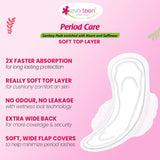 everteen Period Care XL Soft 40 Sanitary Pads Enriched with Neem and Safflower For Medium Flow - everteen