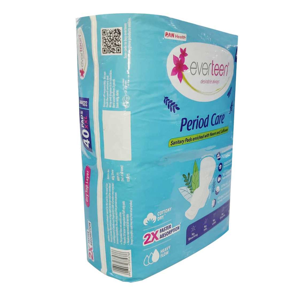 everteen Period Care XXL Neem-Safflower Sanitary Pads - Double Flaps