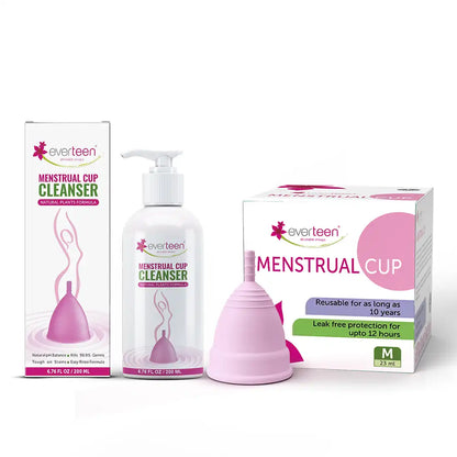everteen Combo - Menstrual Cup and Menstrual Cup Cleanser for Periods in Women - everteen