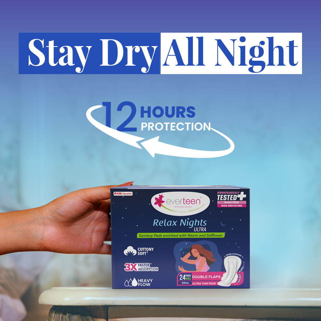 XXL Relax Nights Ultra Sanitary Pads with Neem and Safflower - ( 320mm)