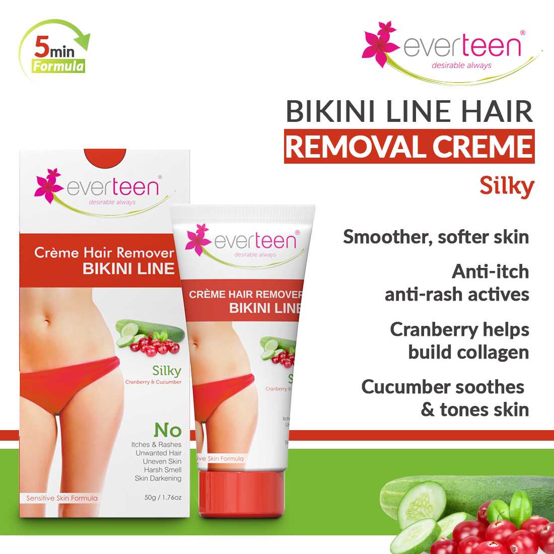 Everteen Bikini Line Hair Remover Cream  Review