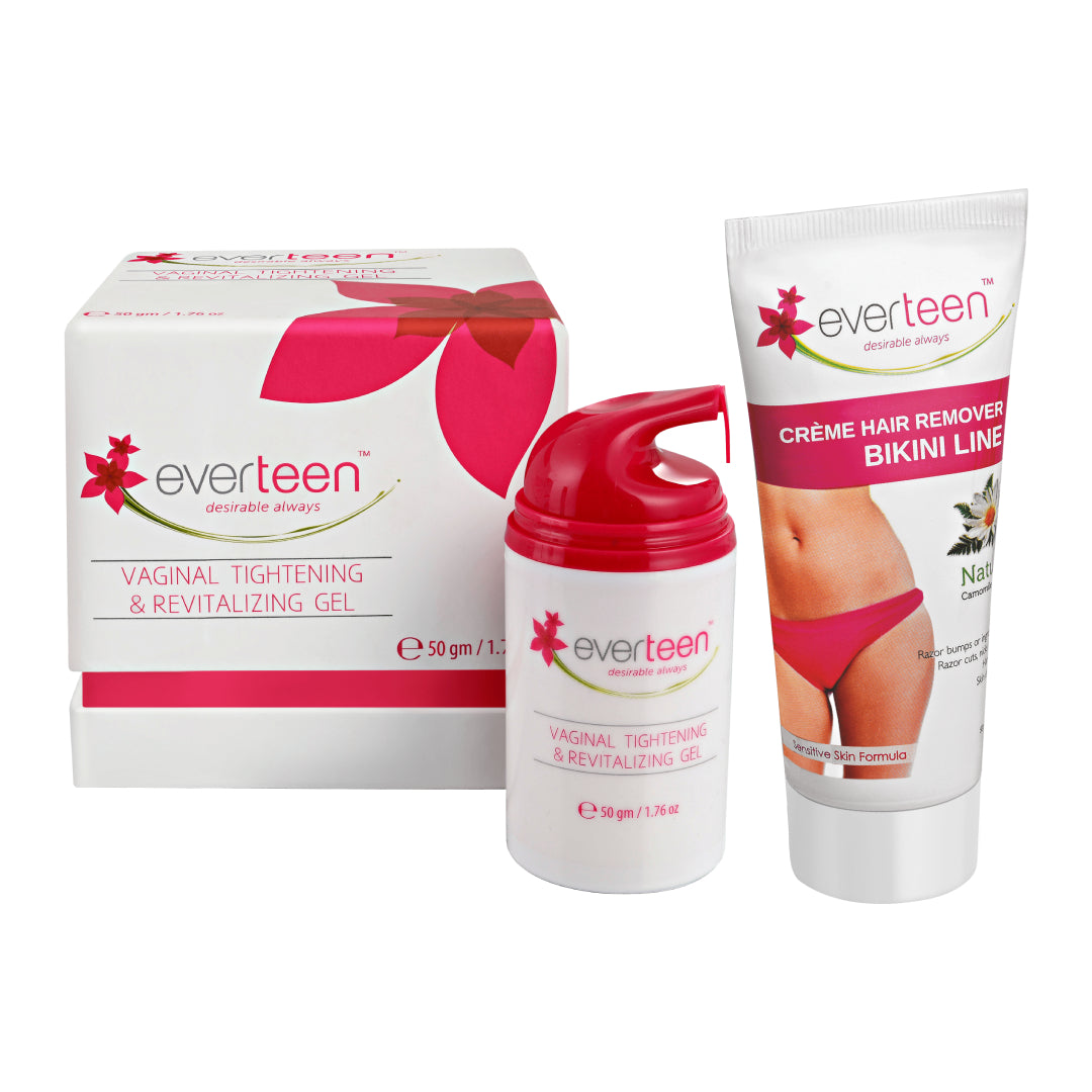 Herbal Everteen SILKY Bikini Line Hair Remover Cream 2 Packs 50gm Each  For Personal 100 Gm