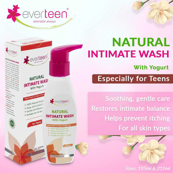 everteen Yogurt Natural Intimate Wash for Feminine Intimate Hygiene in Teens - everteen