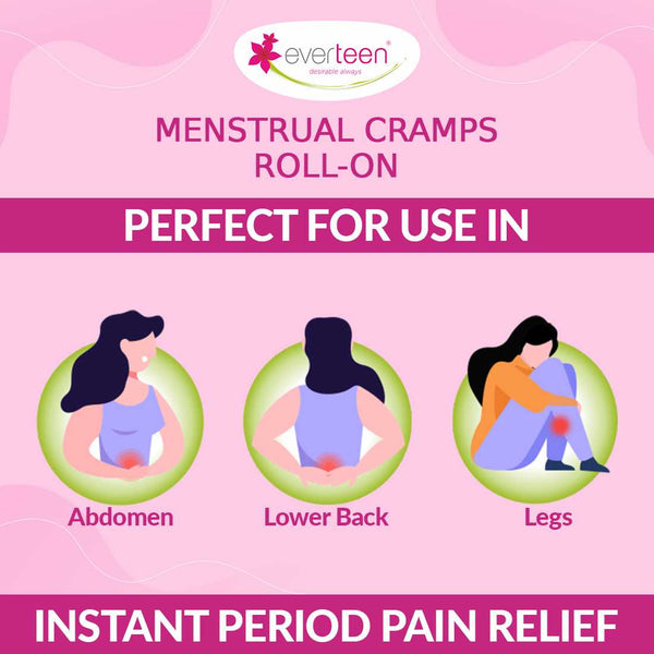 everteen Menstrual Cramps Roll-On for Period Pain Relief in Women - 10ml - everteen