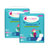 Buy 2 Packs everteen Period Care XXL Dry Neem-Safflower Sanitary Pads with Double Wings - 40 Pads, 320mm - everteen