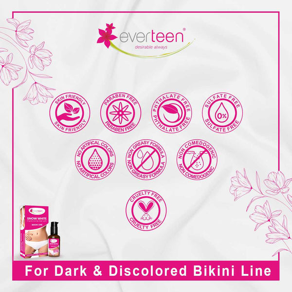 everteen Snow White Feminine Serum Bikini Line for Women - 30ml - everteen