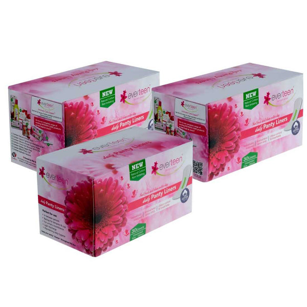 everteen Natural Cotton Daily Panty Liners for Women - everteen